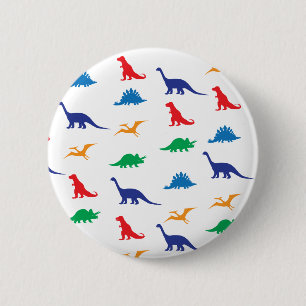 Badge Rond 5 Cm Dinosaures