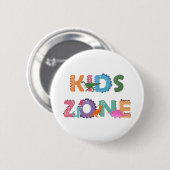 Badge Rond 5 Cm Dinosaures (Devant & derrière)