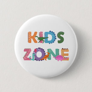 Badge Rond 5 Cm Dinosaures