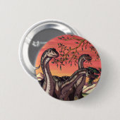 Badge Rond 5 Cm Dinosaures à Dusk (Devant & derrière)