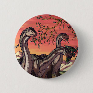 Badge Rond 5 Cm Dinosaures à Dusk