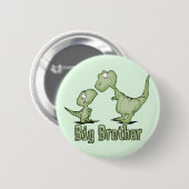 Badge Rond 5 Cm Dinosaures Big Brother (Devant & derrière)