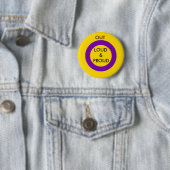 Badge Rond 5 Cm D'Intersex bouton bruyant et fier (En situation)