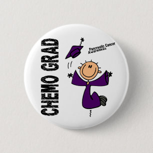 Badge Rond 5 Cm DIPLÔMÉ 1 de CHIMIO de Cancer pancréatique