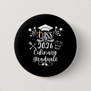 Badge Rond 5 Cm Diplômé de cuisine culinaire de la promotion 2026