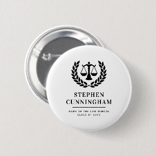Badge Rond 5 Cm Diplôme de droit moderne personnalisé