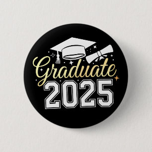 Badge Rond 5 Cm Diplômé de la promotion 2025