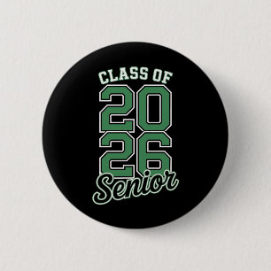 Badge Rond 5 Cm Diplômé de la promotion 2026 en vert