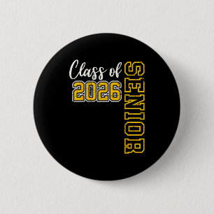 Badge Rond 5 Cm Diplômé de la promotion 2026 senior 26 lycée