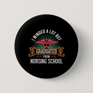 Badge Rond 5 Cm Diplômé De L'École De Soins Infirmiers
