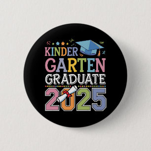 Badge Rond 5 Cm Diplômé de maternelle 2025 École de fin d'études