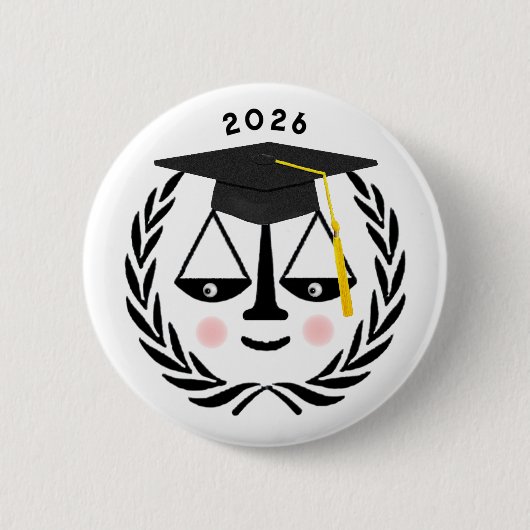 Badge Rond 5 Cm Diplôme d'une école de droit créatif 2025 (Devant)