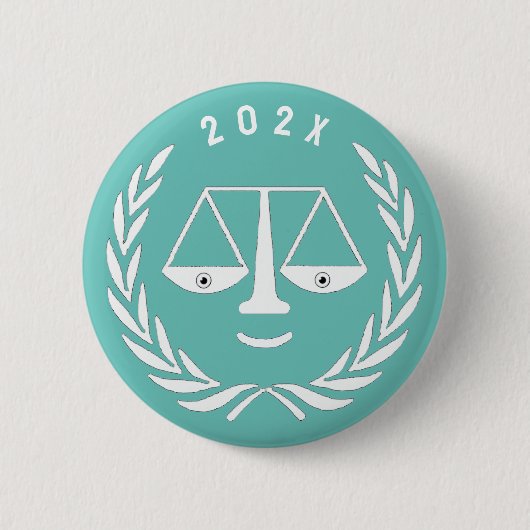 Badge Rond 5 Cm Diplôme d'une école de droit créative (Devant)
