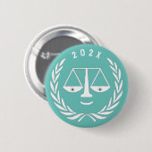 Badge Rond 5 Cm Diplôme d'une école de droit créative (Devant & derrière)
