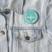 Badge Rond 5 Cm Diplôme d'une école de droit créative (En situation)