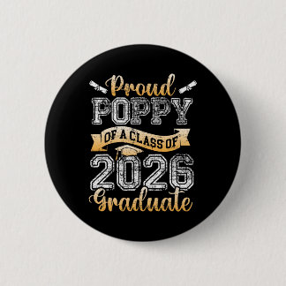 Badge Rond 5 Cm Diplômé Fière Coquelicot D'une Cl 2026 Remise Des