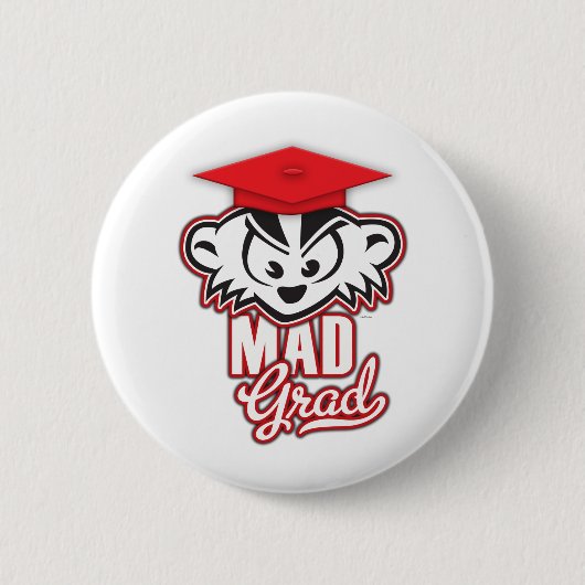 Badge Rond 5 Cm Diplômé FOU de MadBadger (Devant)