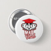 Badge Rond 5 Cm Diplômé FOU de MadBadger (Devant & derrière)