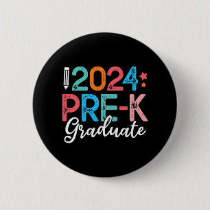 Badge Rond 5 Cm Diplômé Préscolaire 2024 Dernier Jour De Sch