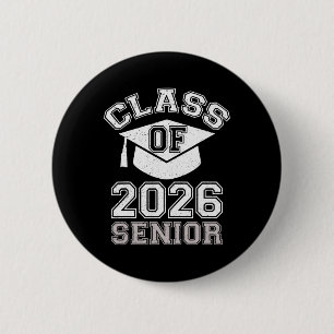 Badge Rond 5 Cm Diplômé Senior 2026 Promotion 2026, mignon Gra