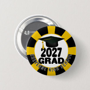Badge Rond 5 Cm Diplômés de la promotion 2027 en gras