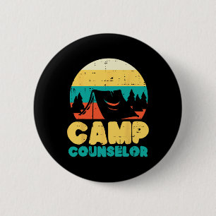 Badge Rond 5 Cm Directeur de camping Conseiller de camp Hommes Fem