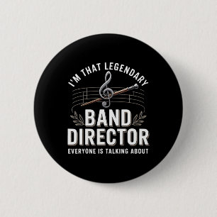 Badge Rond 5 Cm Directeur de groupe musical drôle Professeur de mu