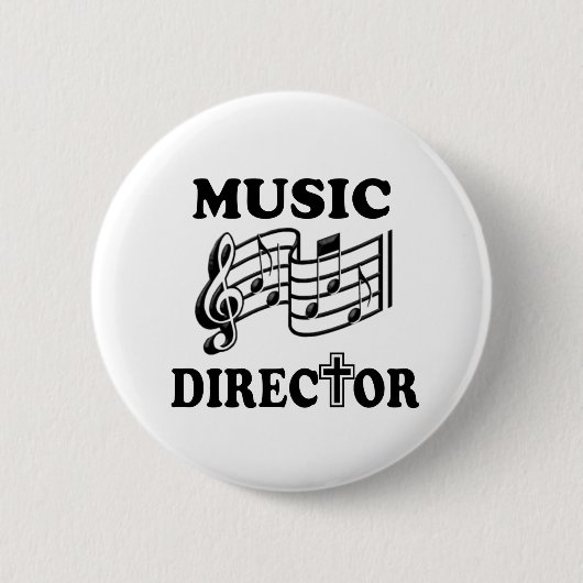 BADGE ROND 5 CM DIRECTEUR DE LA MUSIQUE DE L'ÉGLISE (Devant)