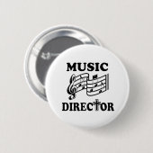 BADGE ROND 5 CM DIRECTEUR DE LA MUSIQUE DE L'ÉGLISE (Devant & derrière)