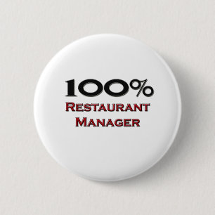 Badge Rond 5 Cm Directeur de restaurant de 100 pour cent