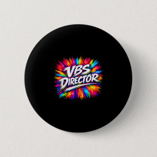 Badge Rond 5 Cm Directeur Vbs splash coloré pour vacances bible