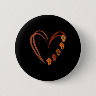Badge Rond 5 Cm Dirigeants Noirs Inspirants Poing Puissant Main Mo