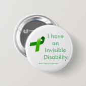 Badge Rond 5 Cm Disablility invisible (Devant & derrière)