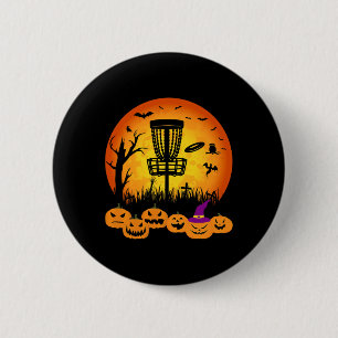 Badge Rond 5 Cm Disc Golf Rétro Halloween Cimetière Épouvantable D