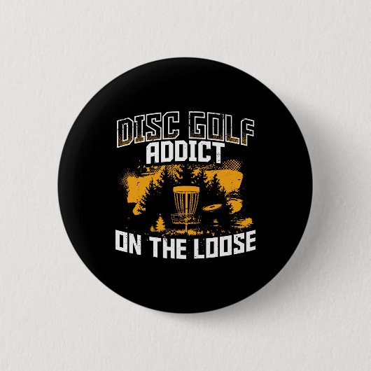 Badge Rond 5 Cm Disc Golf Ultimate Frisbee (Devant)