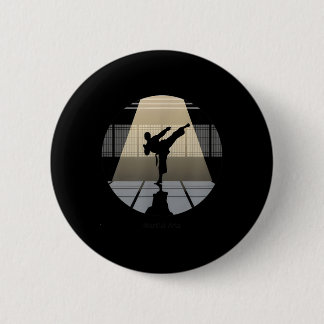 Badge Rond 5 Cm Discipline d'arts martiaux Force Karaté Taekwondo