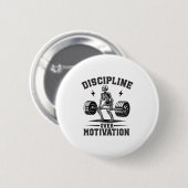 Badge Rond 5 Cm Discipline Over Motivation Gym Motivational Traini (Devant & derrière)