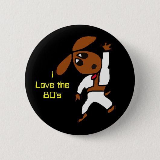 Badge Rond 5 Cm discodox, j'aime the80 (Devant)