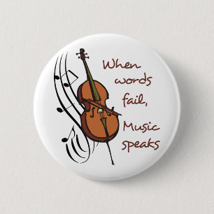 Badge Rond 5 Cm Discours de musique
