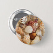Badge Rond 5 Cm Disposition de coquillage (Devant & derrière)