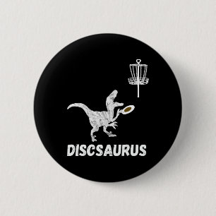 Badge Rond 5 Cm Disque de golf dinosaure Frolfing T-rex Dino drôle