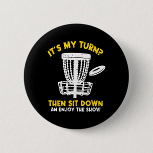 Badge Rond 5 Cm Disque de golf Frisbee Golf Drôle de joueur de dis
