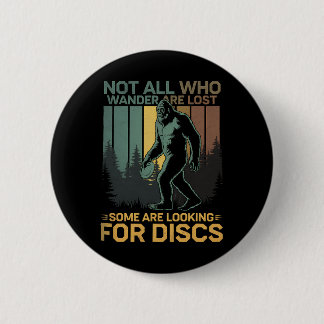 Badge Rond 5 Cm Disque de golf Sasquatch Bigfoot golfeur de disque