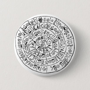 Badge Rond 5 Cm Disque de Phaistos