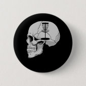 Badge Rond 5 Cm Disque Drôle Golf Dans Mon Esprit (Devant)