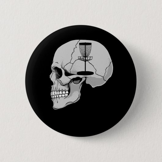 Badge Rond 5 Cm Disque Drôle Golf Dans Mon Esprit (Devant)