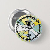 Badge Rond 5 Cm Disque Golf Personnalisé Couple Date Établie (Devant & derrière)