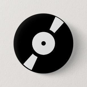 Badge Rond 5 Cm disque vinyle rétro