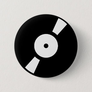 Badge Rond 5 Cm disque vinyle rétro