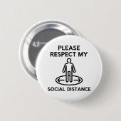 Badge Rond 5 Cm Distances sociales (Devant & derrière)